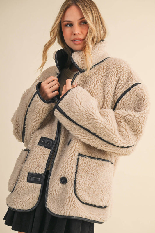 Penny Reversible Sherpa Jacket