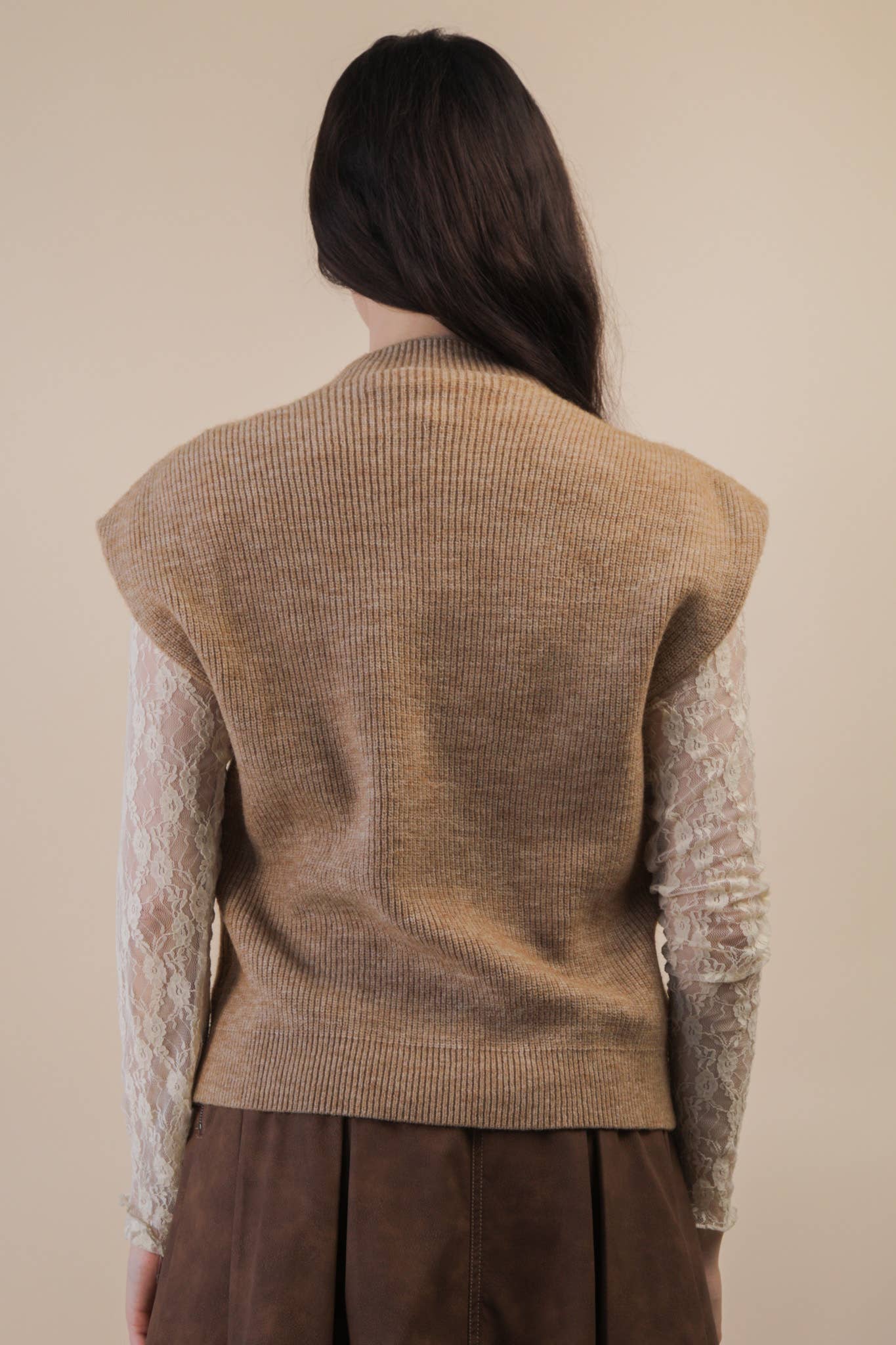 I Found You Knit Sweater Vest: Mocha