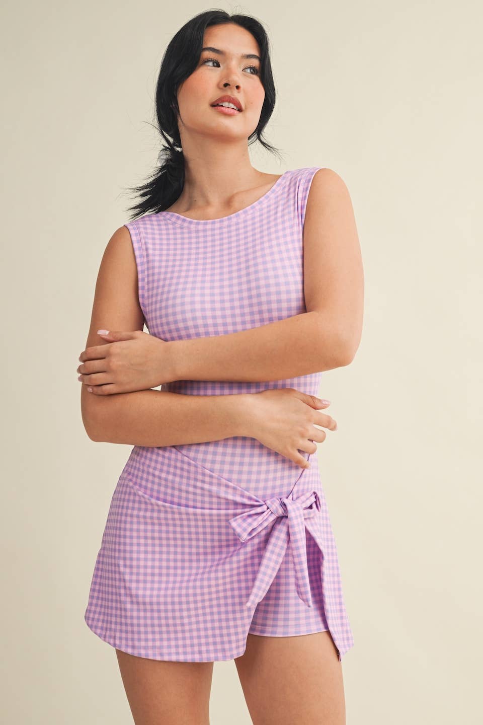 Match Point Gingham Active Dress