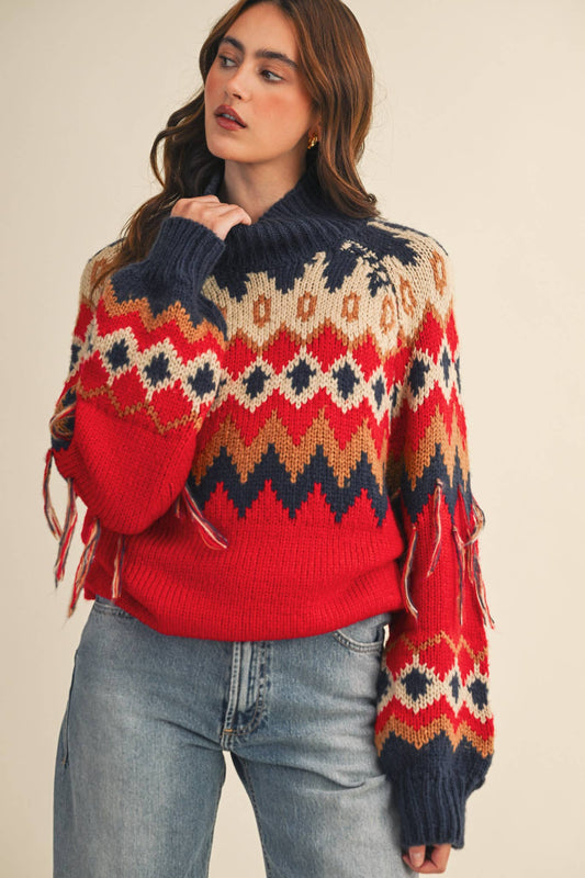 Beth Fringe Sweater
