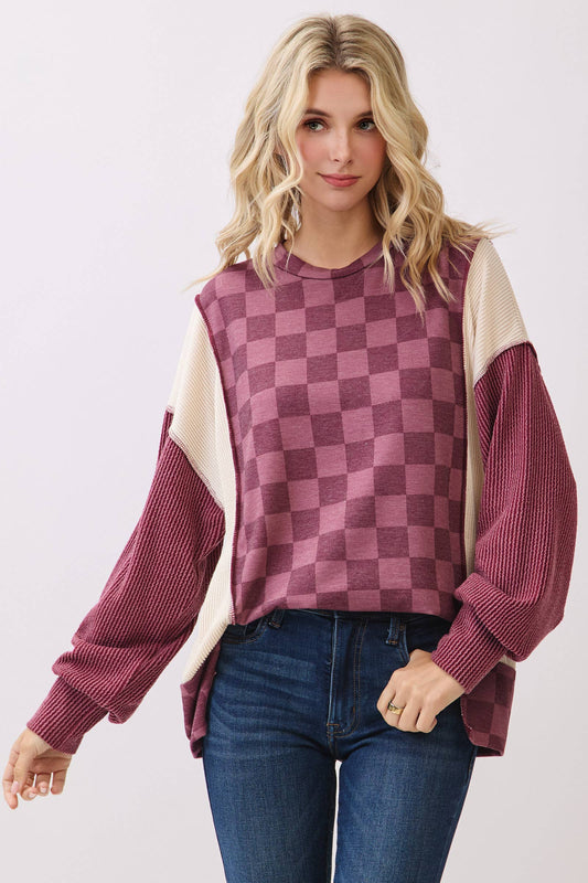 Juniper Checkered: Burgundy