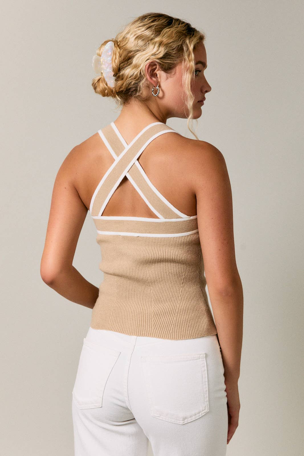 Marilyn Ribbed Sweater Tank