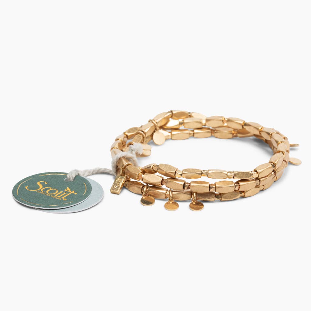 Gold Metal Wrap Bracelet