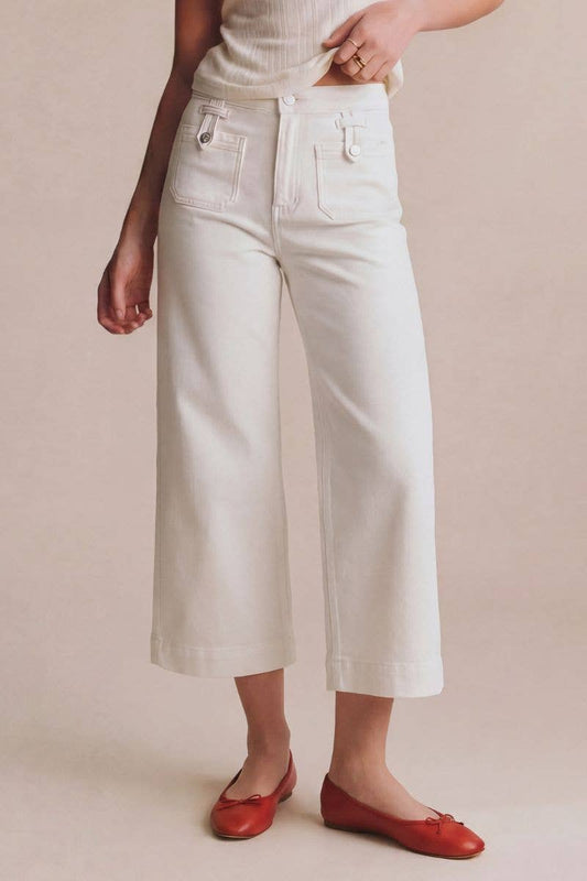 Beck Tummy Control White Denim