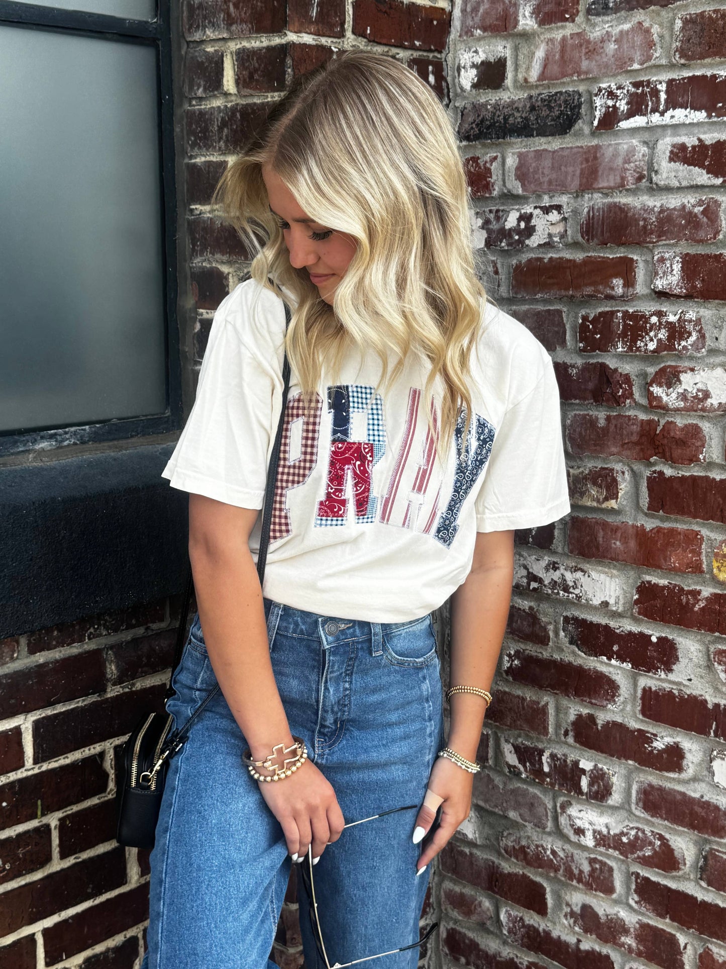 Pray Hand Embroidered Tee