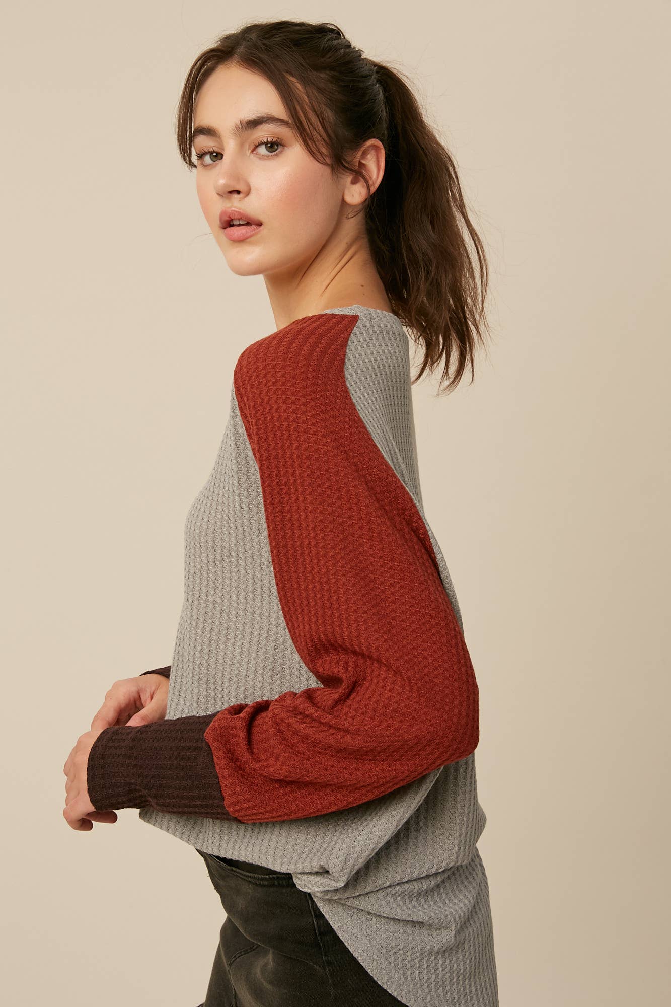 Tiana Waffle Long Sleeve