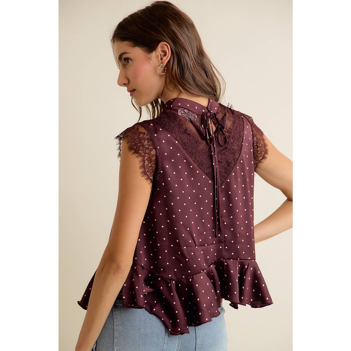 Gemma Polka Dot Lace Top