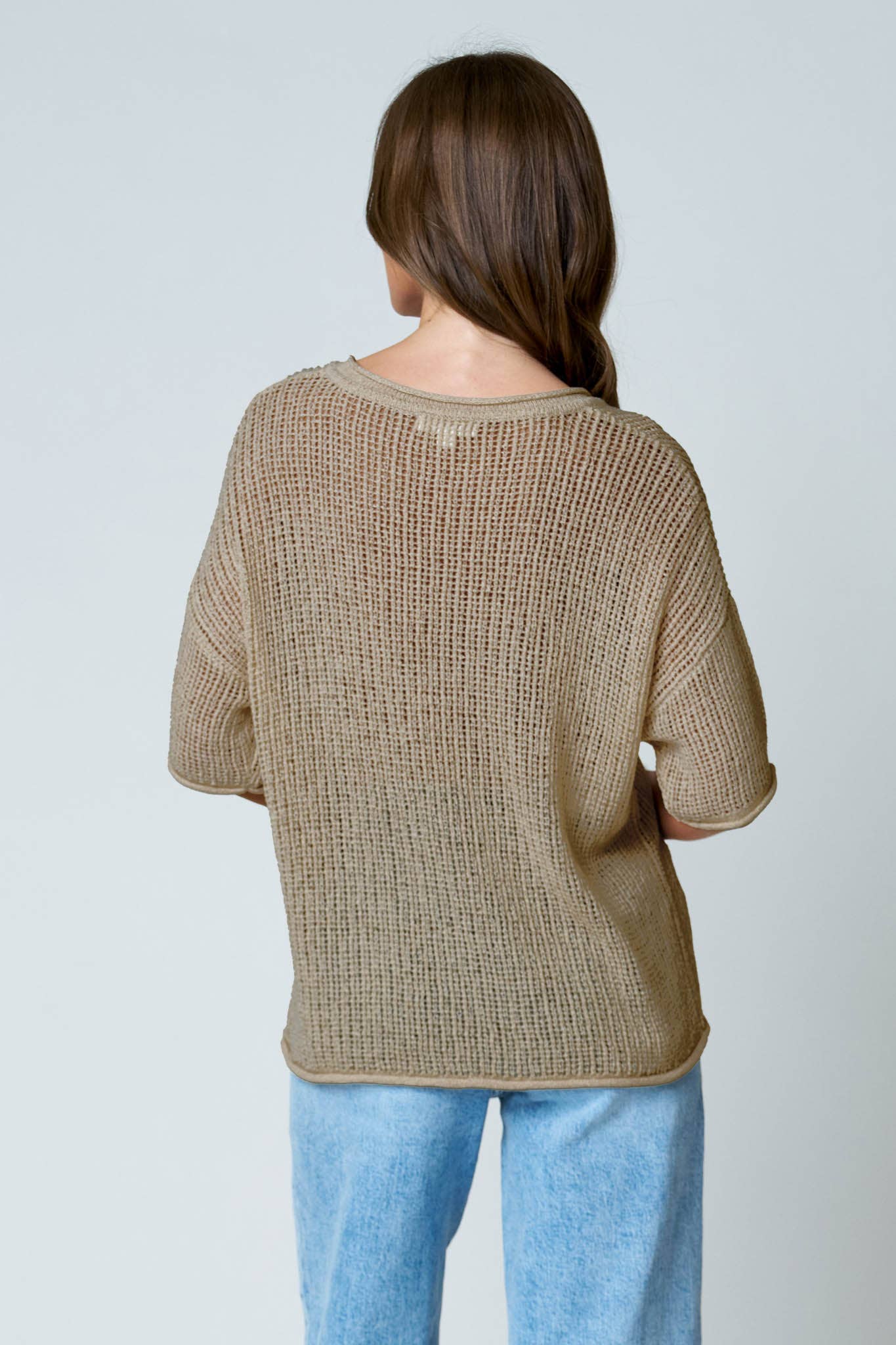 Bella Crochet Knit: KHAKI