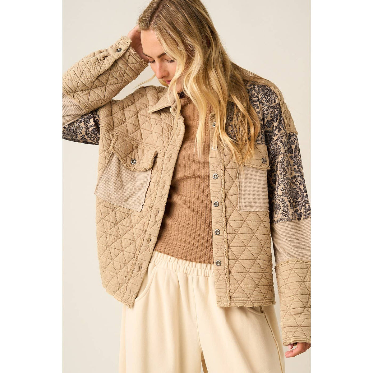 Penny Patchwork Quilted Shacket