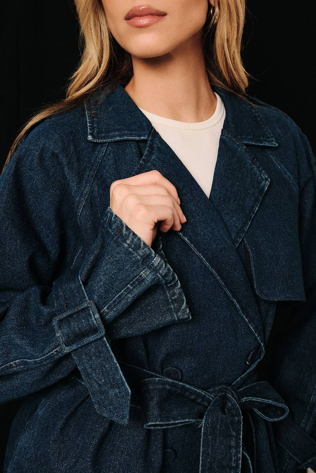 Callie Denim Trench
