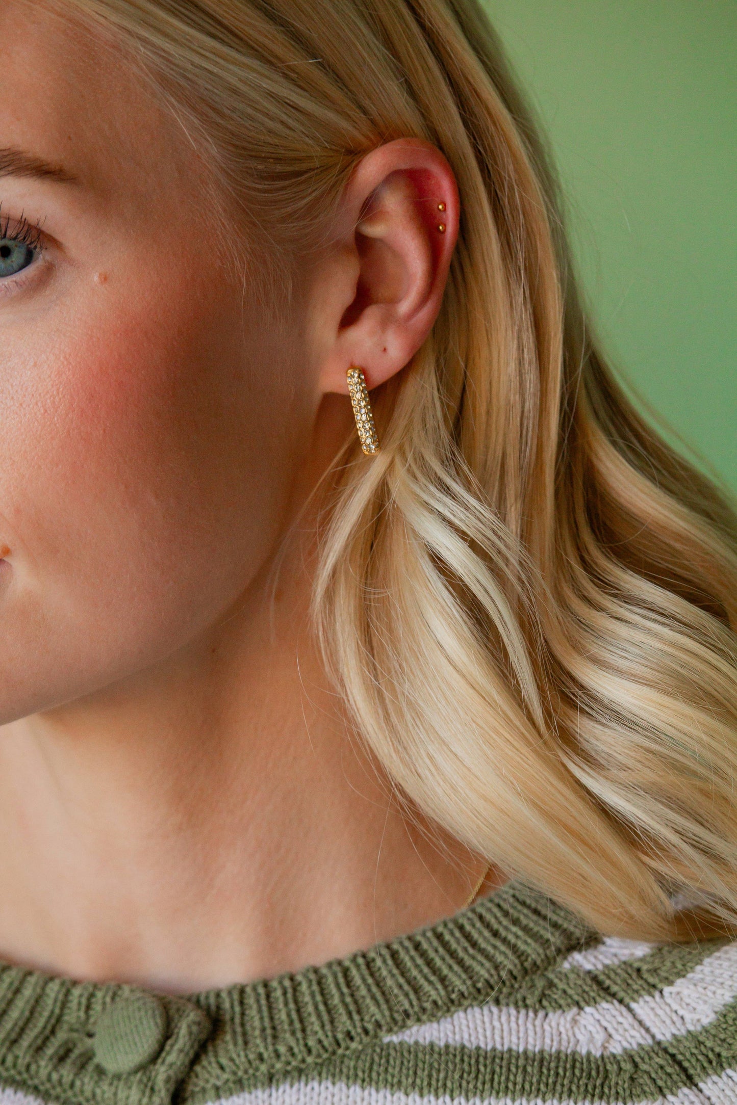 Big Crystal Link Hoops