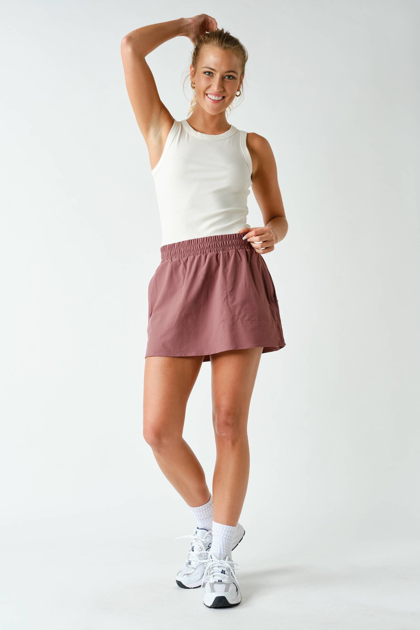 Scarlet Active Skirt: Rosewood