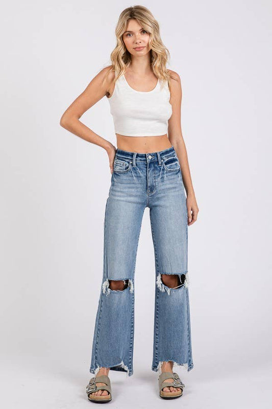 Rory High Rise Distressed Jean