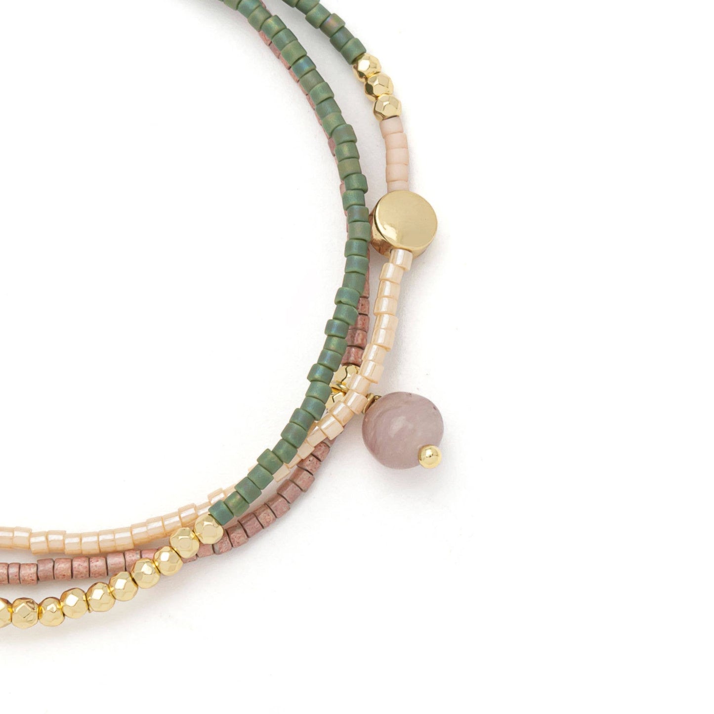 Mixed Media Wrap Bracelet/Necklace - Healing
