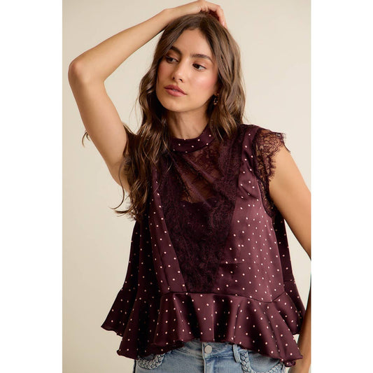 Gemma Polka Dot Lace Top