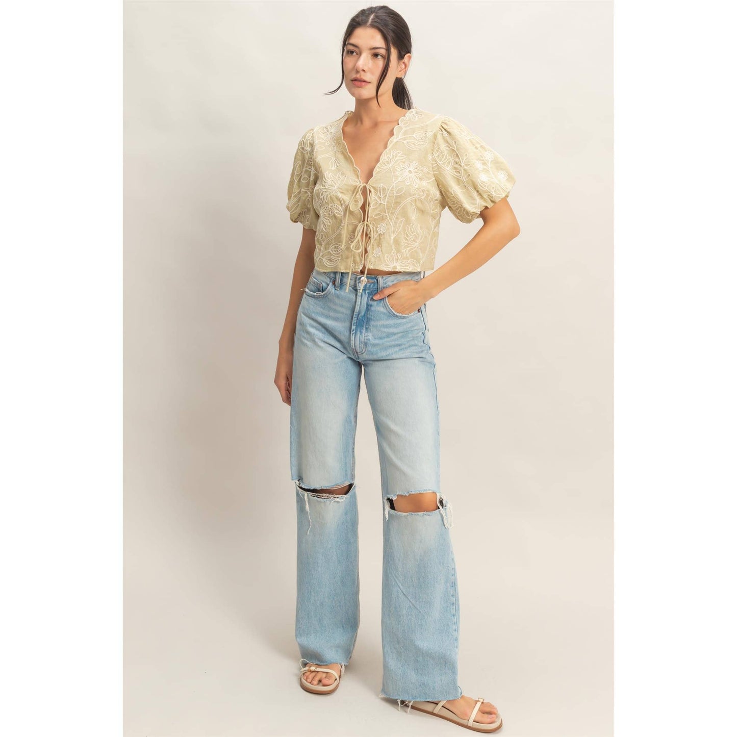 Elizabeth Embroidered Top