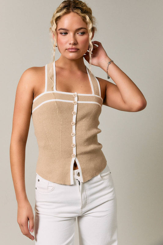 Marilyn Ribbed Sweater Tank