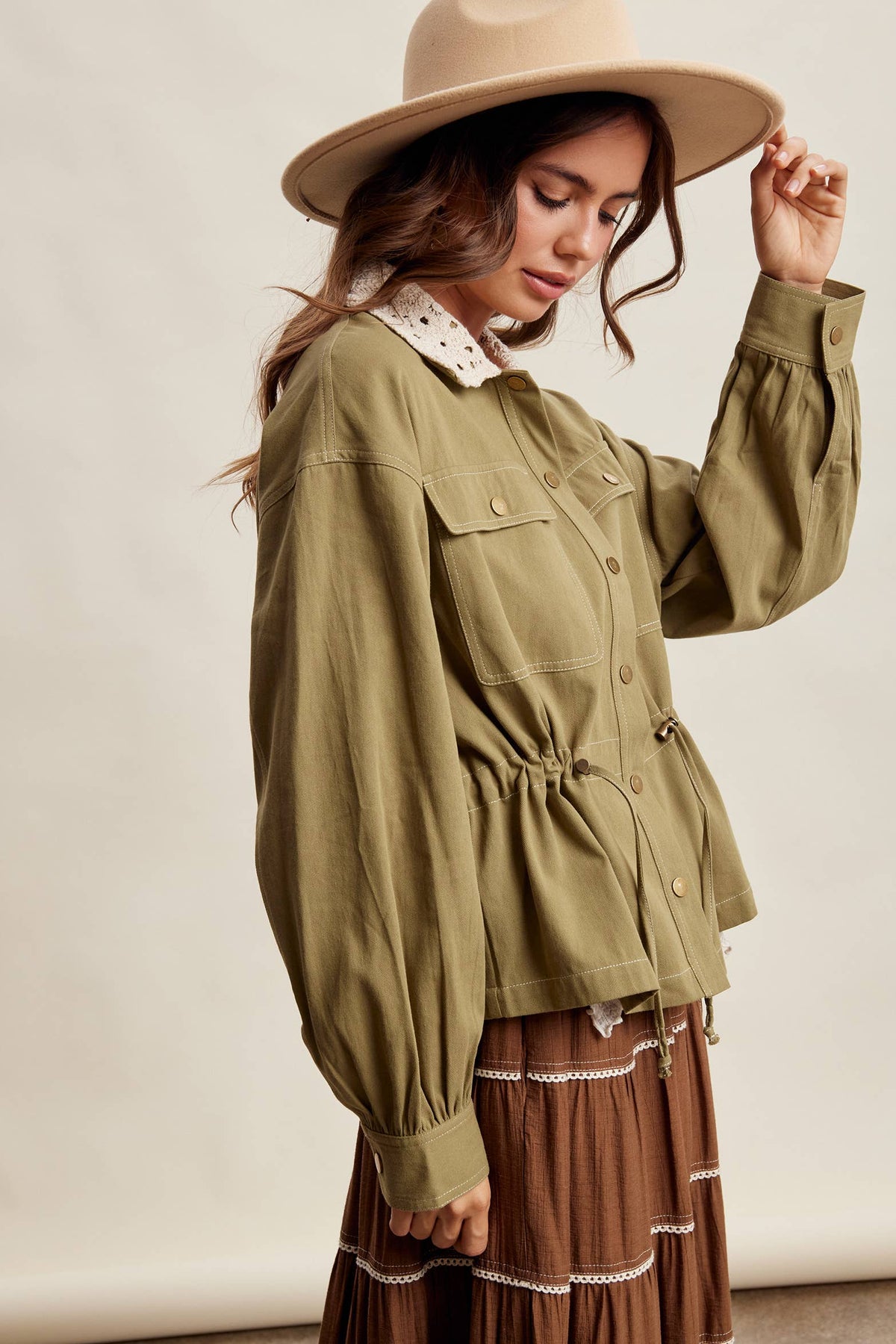 Kenzie Crochet Collared Jacket