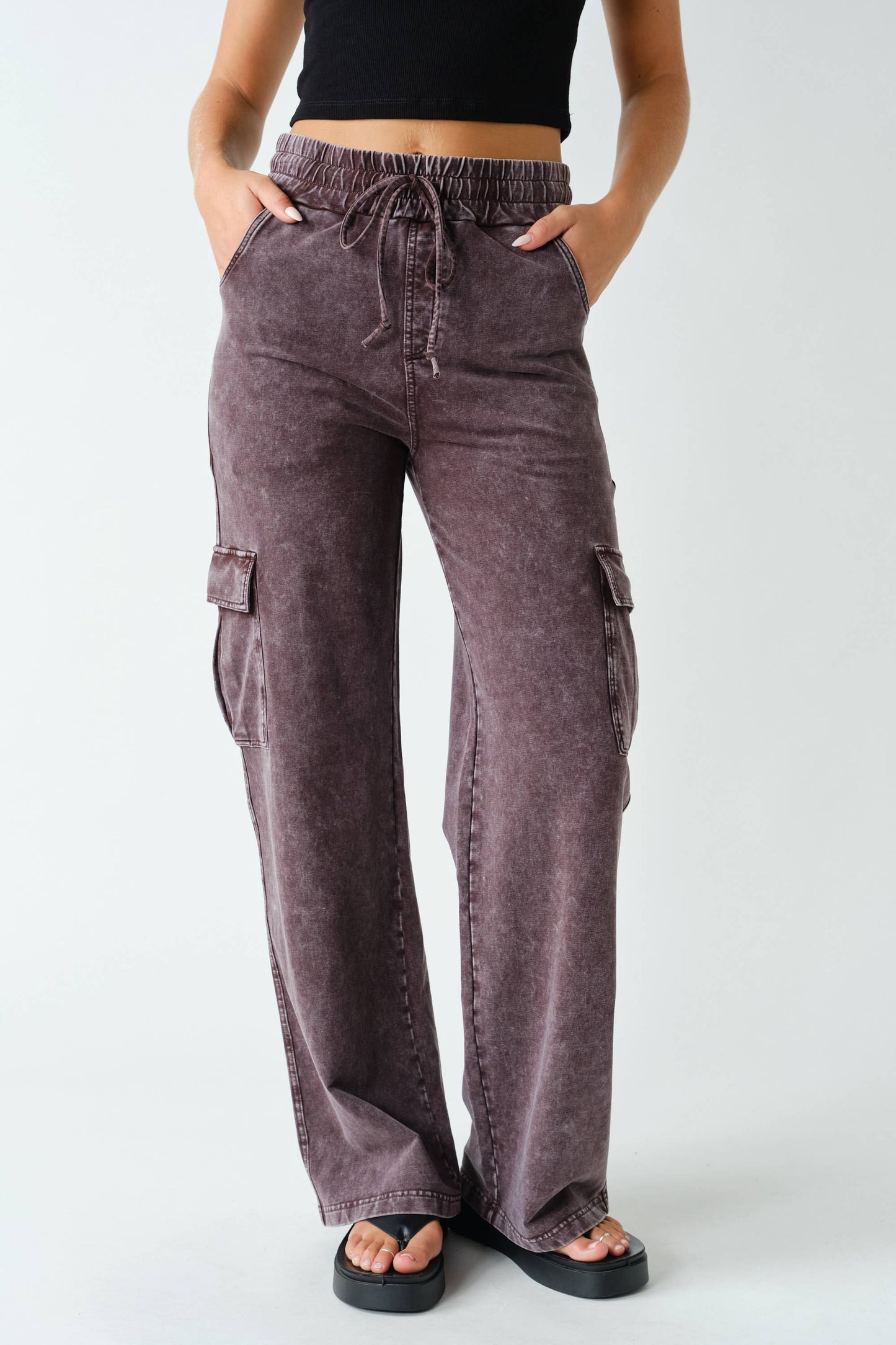 Wilma Cotton Cargo Pants/Coffee