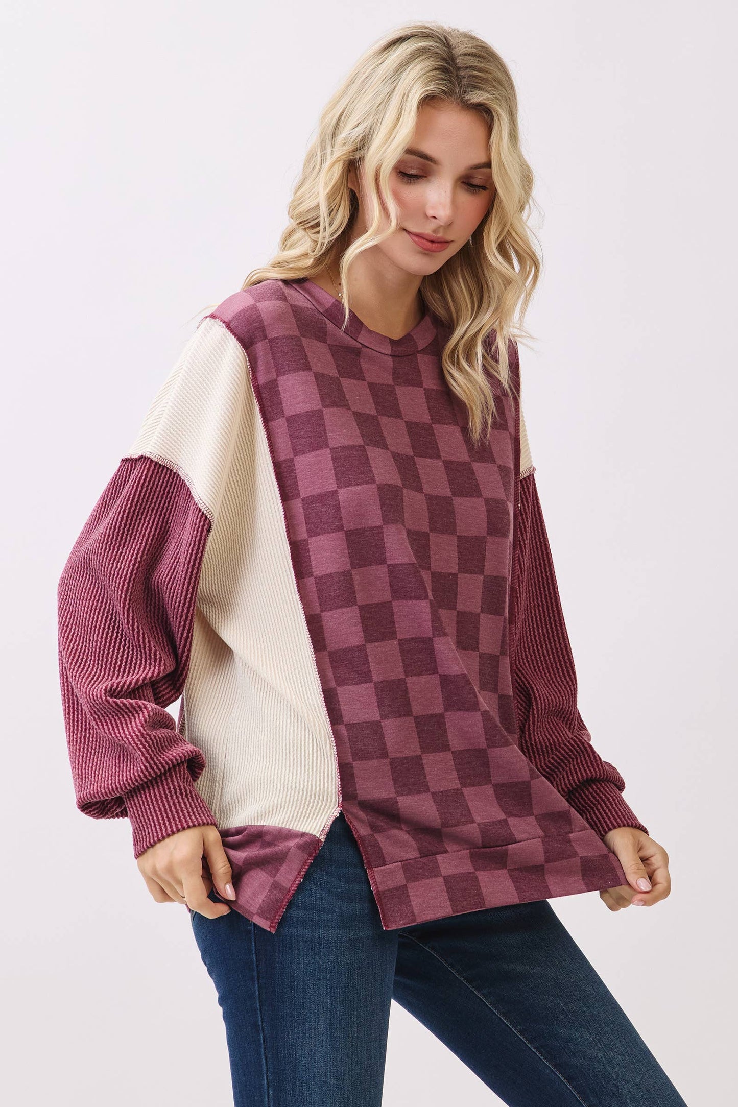 Juniper Checkered: Burgundy