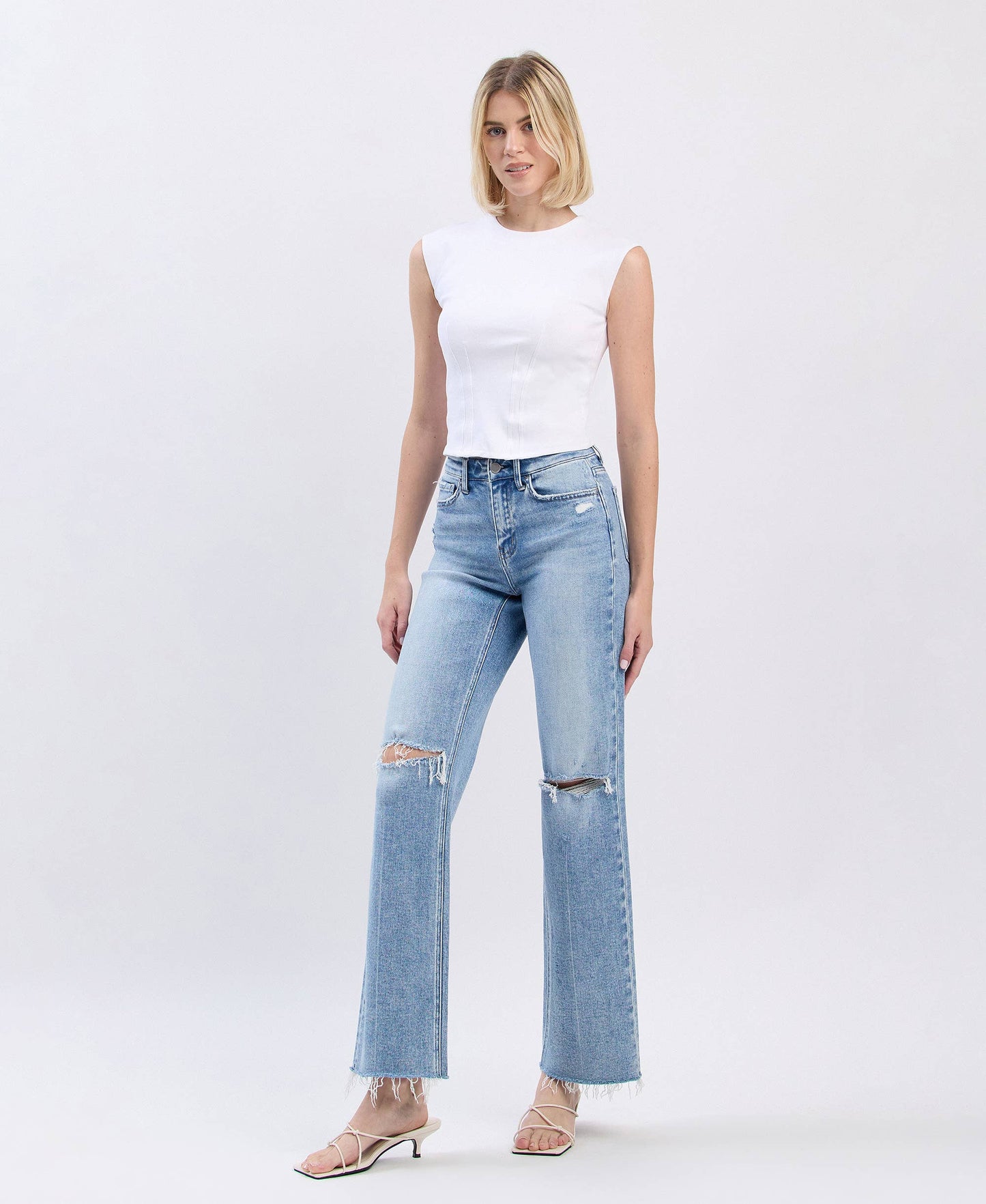Annie High Rise Distressed