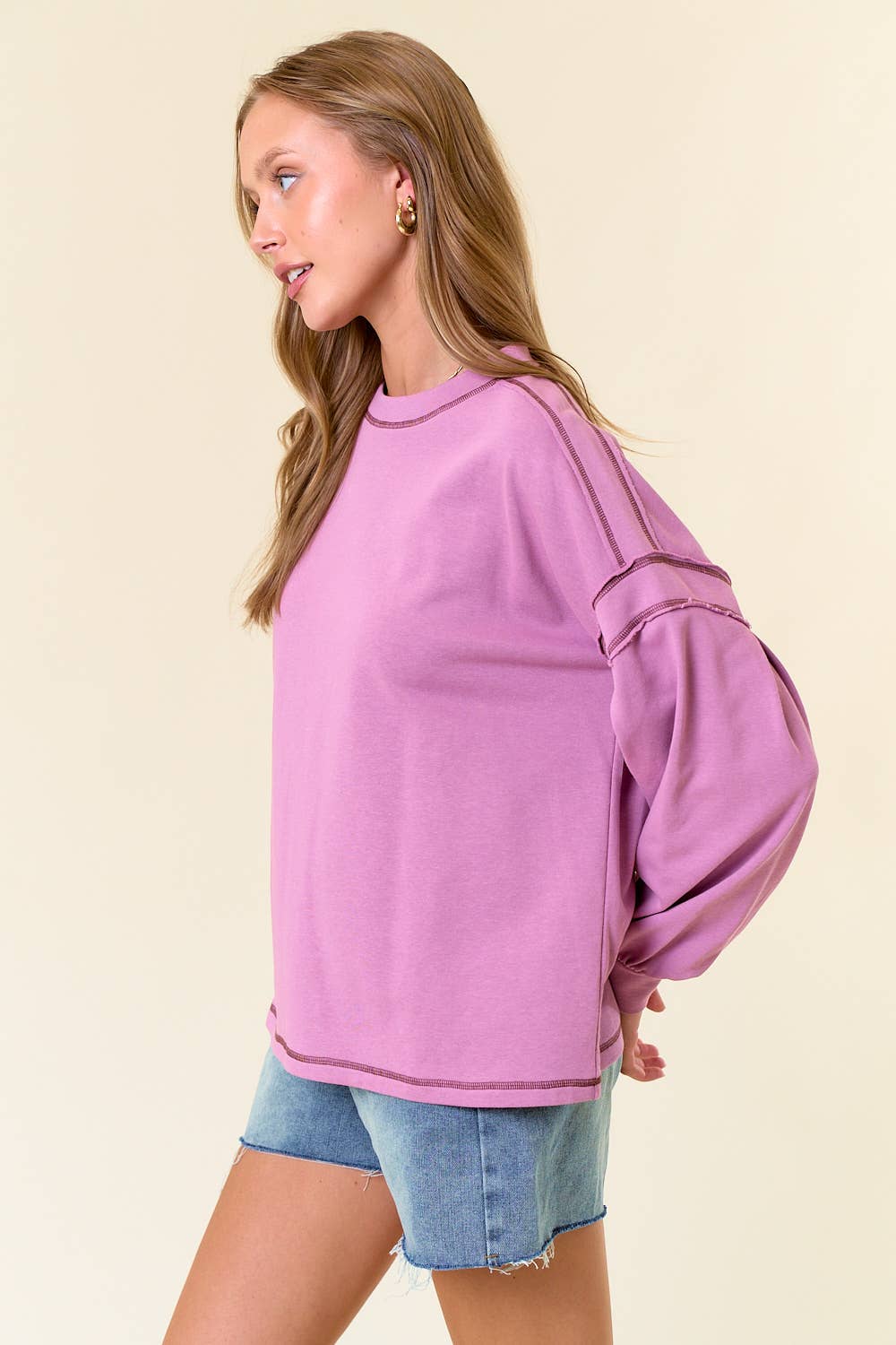 Lilian Long Sleeve: Dusty Lilac