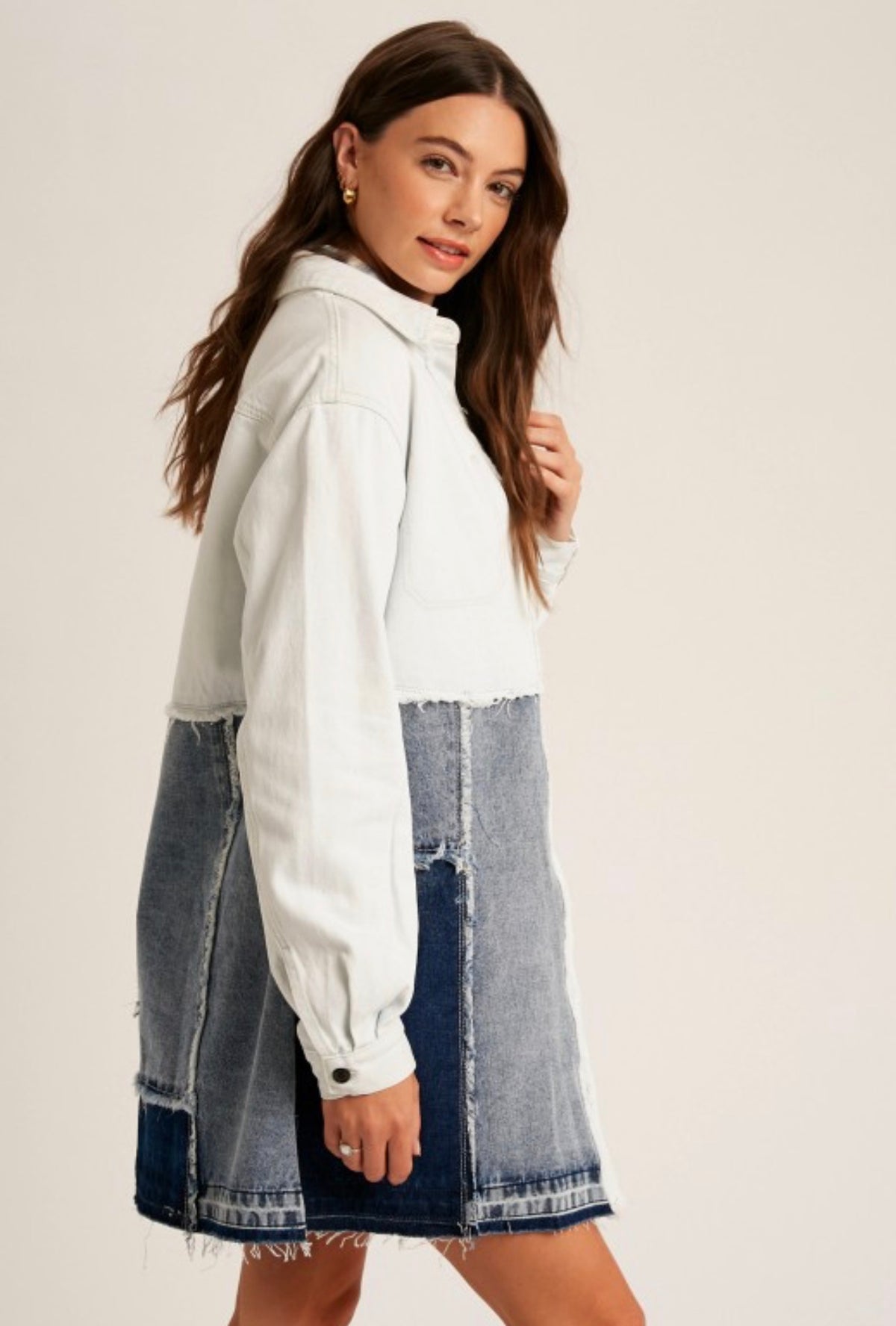Callie Patchwork Denim Jacket