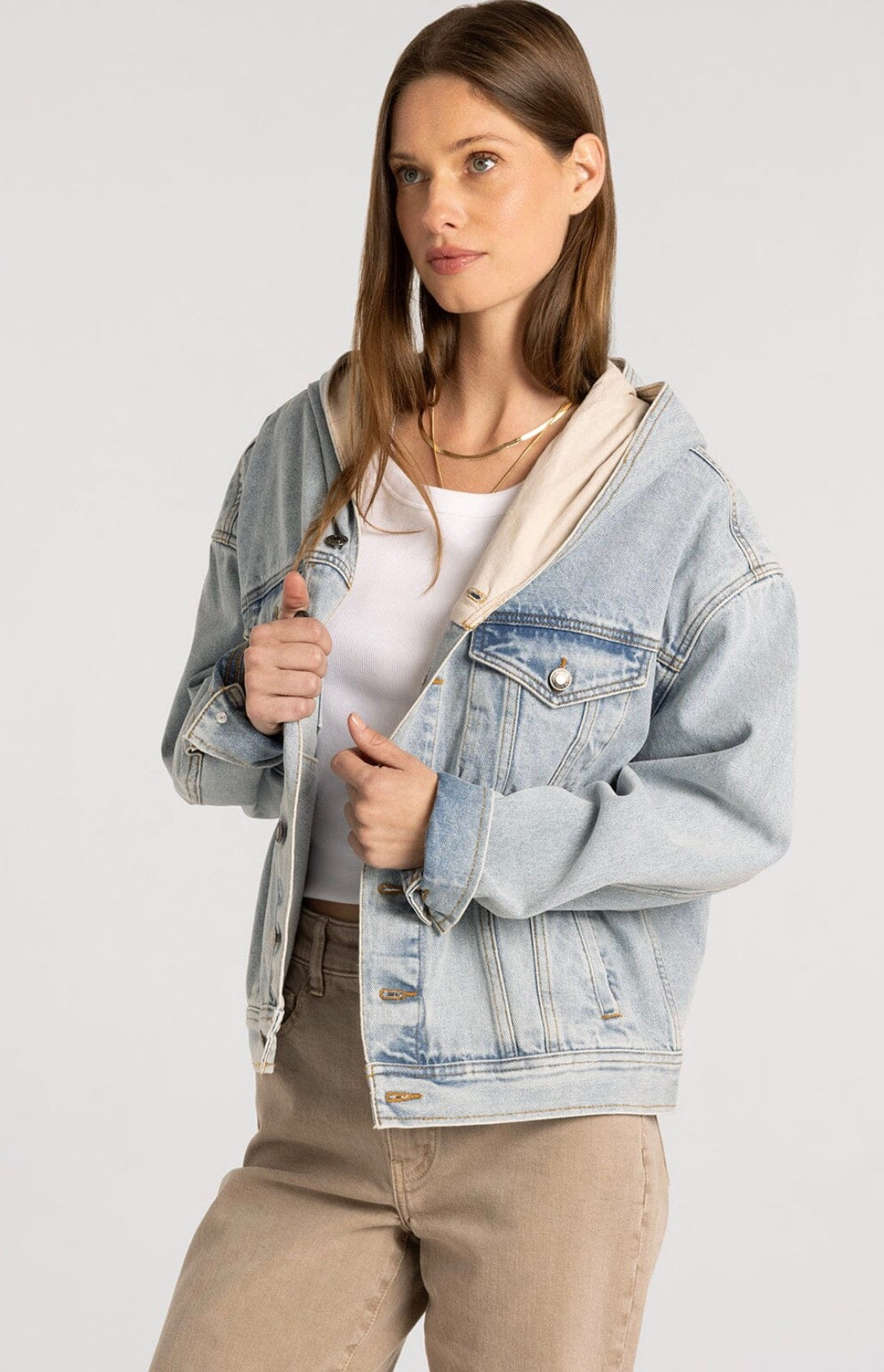 The Bryanna Button Denim Jacket