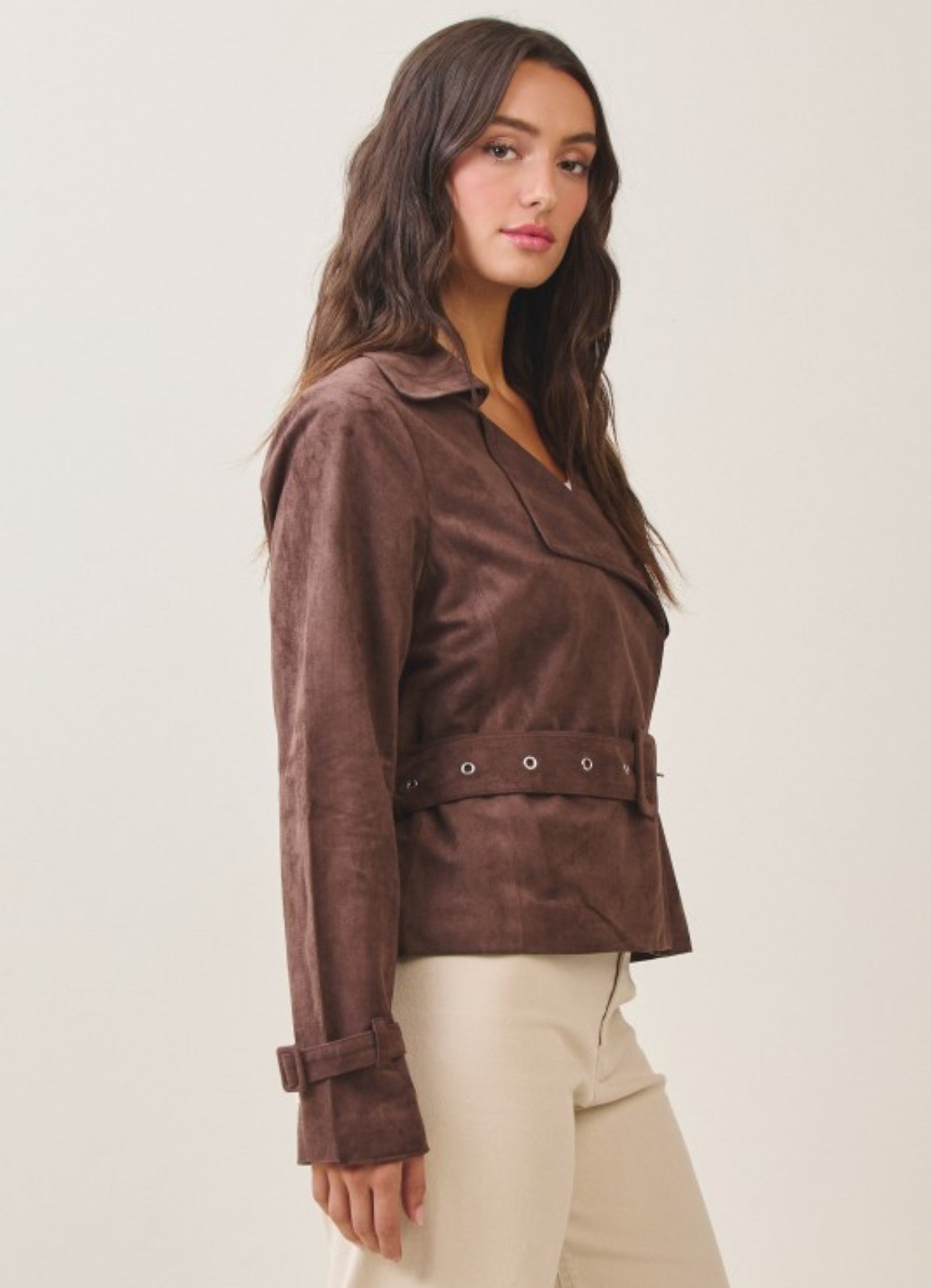 Adaline Vegan Suede Jacket