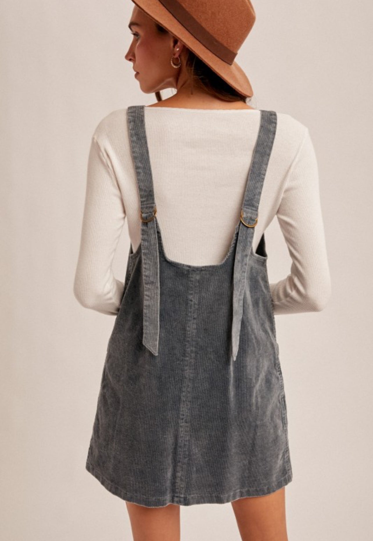 Lila Corduroy Overall Dress