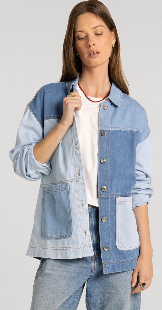 Cora Colorblock Denim Jacket