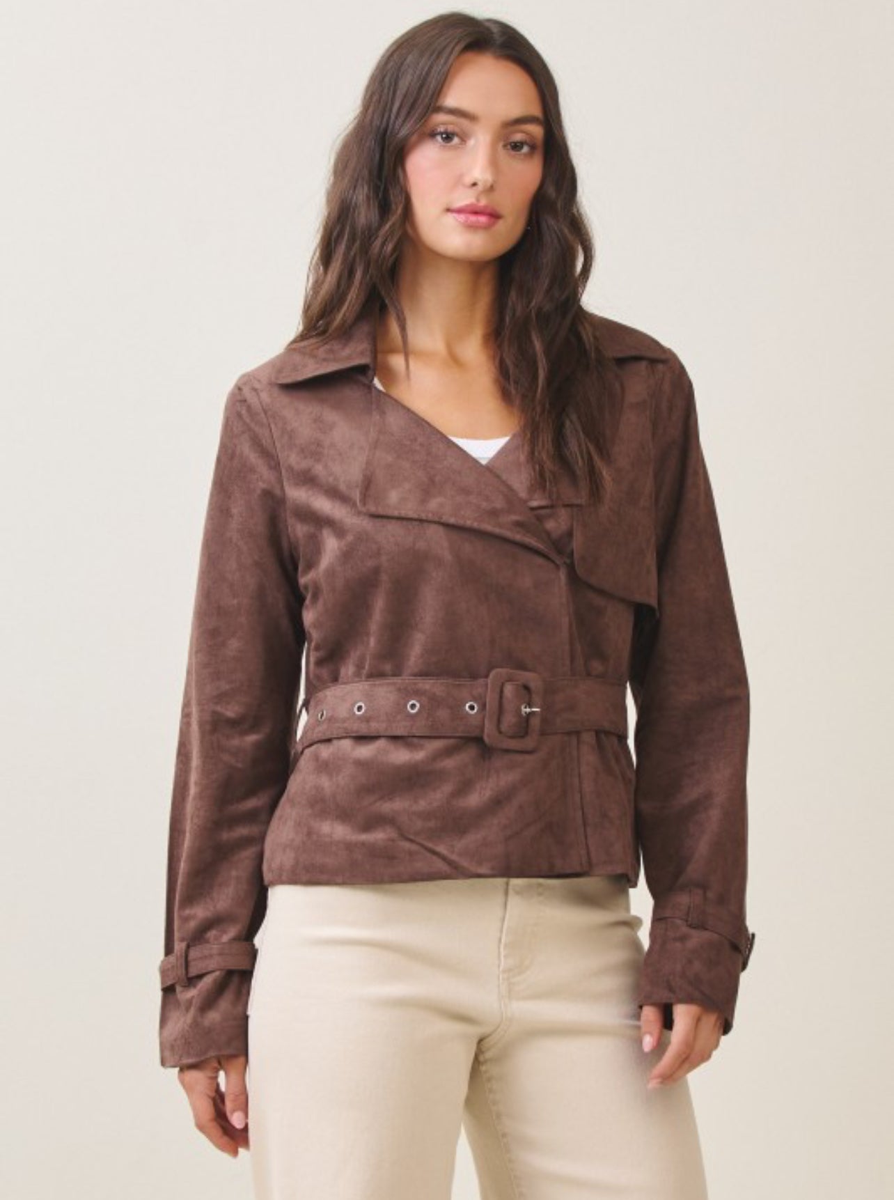 Adaline Vegan Suede Jacket