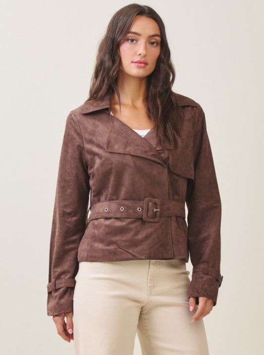 Adaline Vegan Suede Jacket