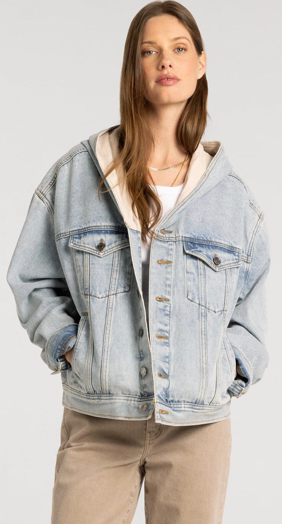 The Bryanna Button Denim Jacket