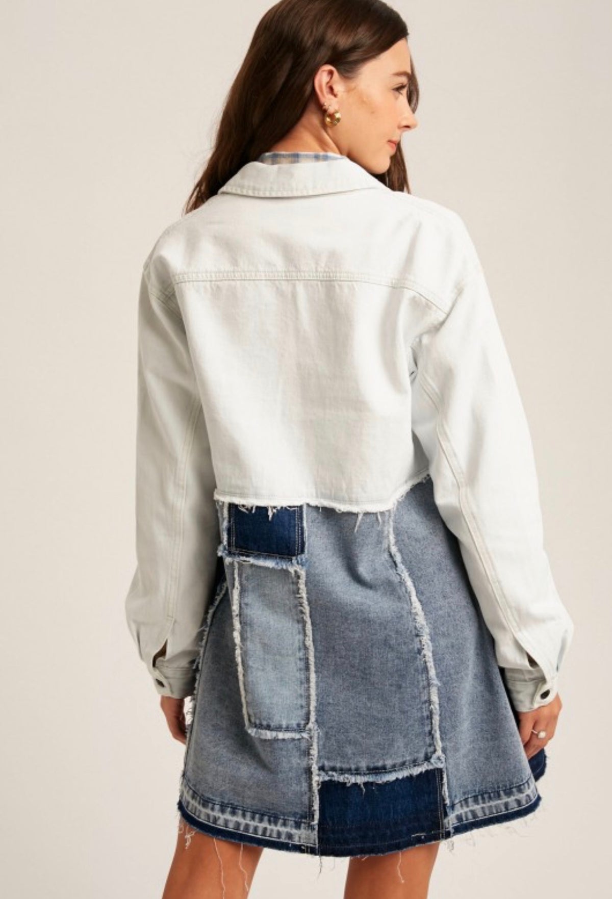 Callie Patchwork Denim Jacket