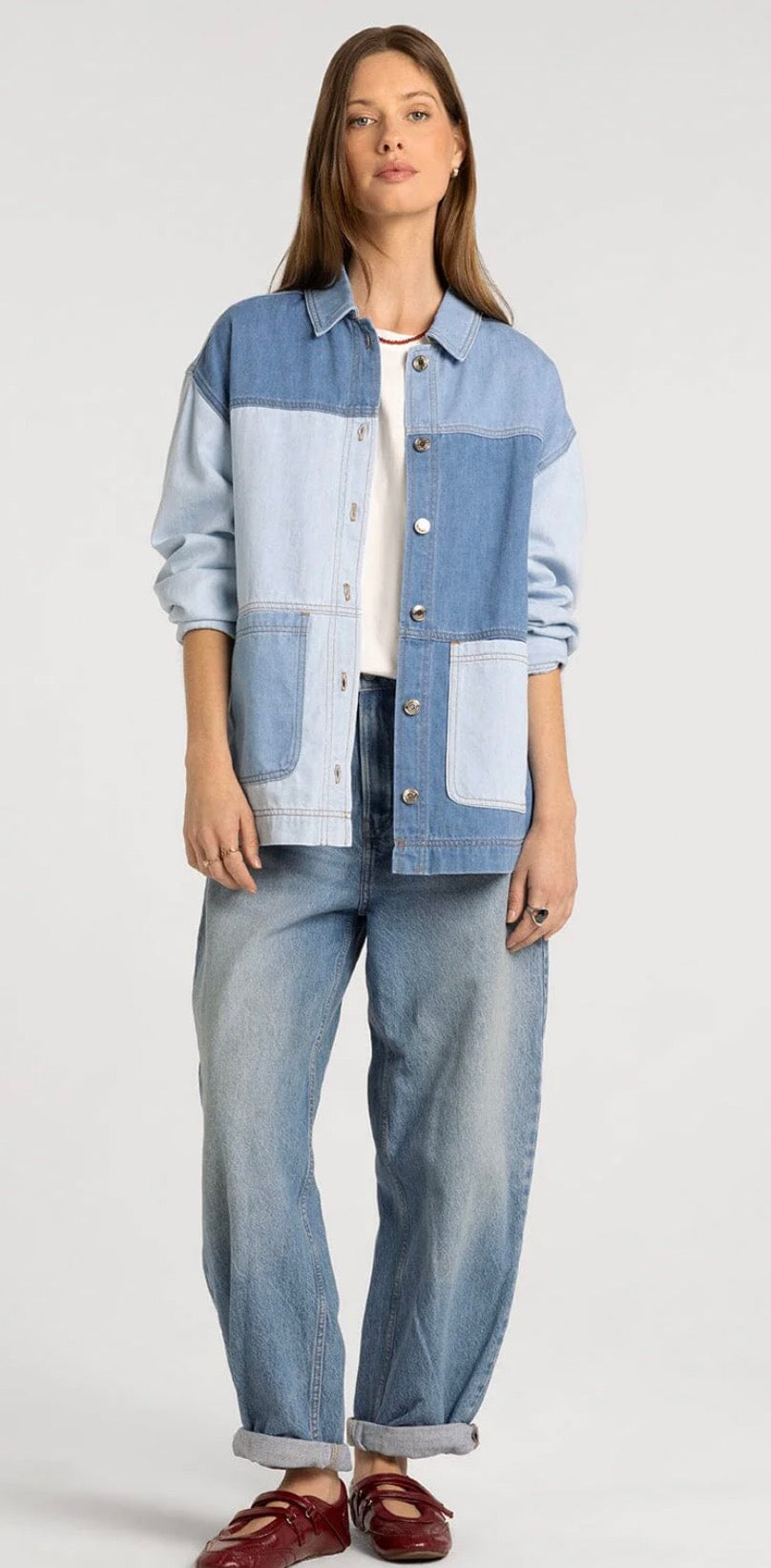 Cora Colorblock Denim Jacket
