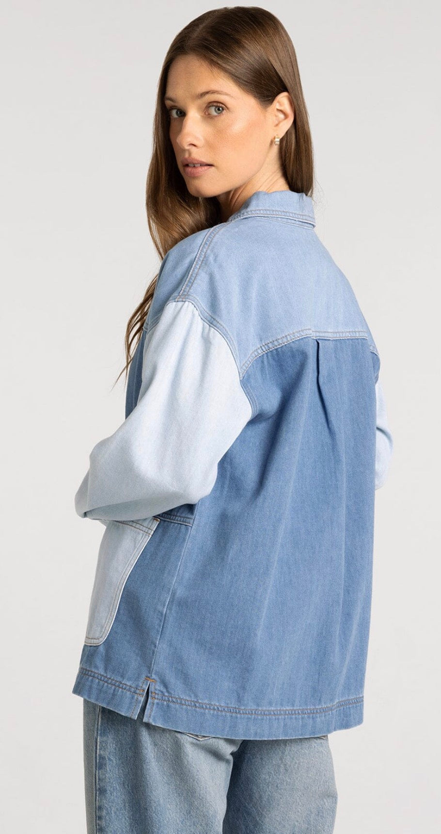 Cora Colorblock Denim Jacket