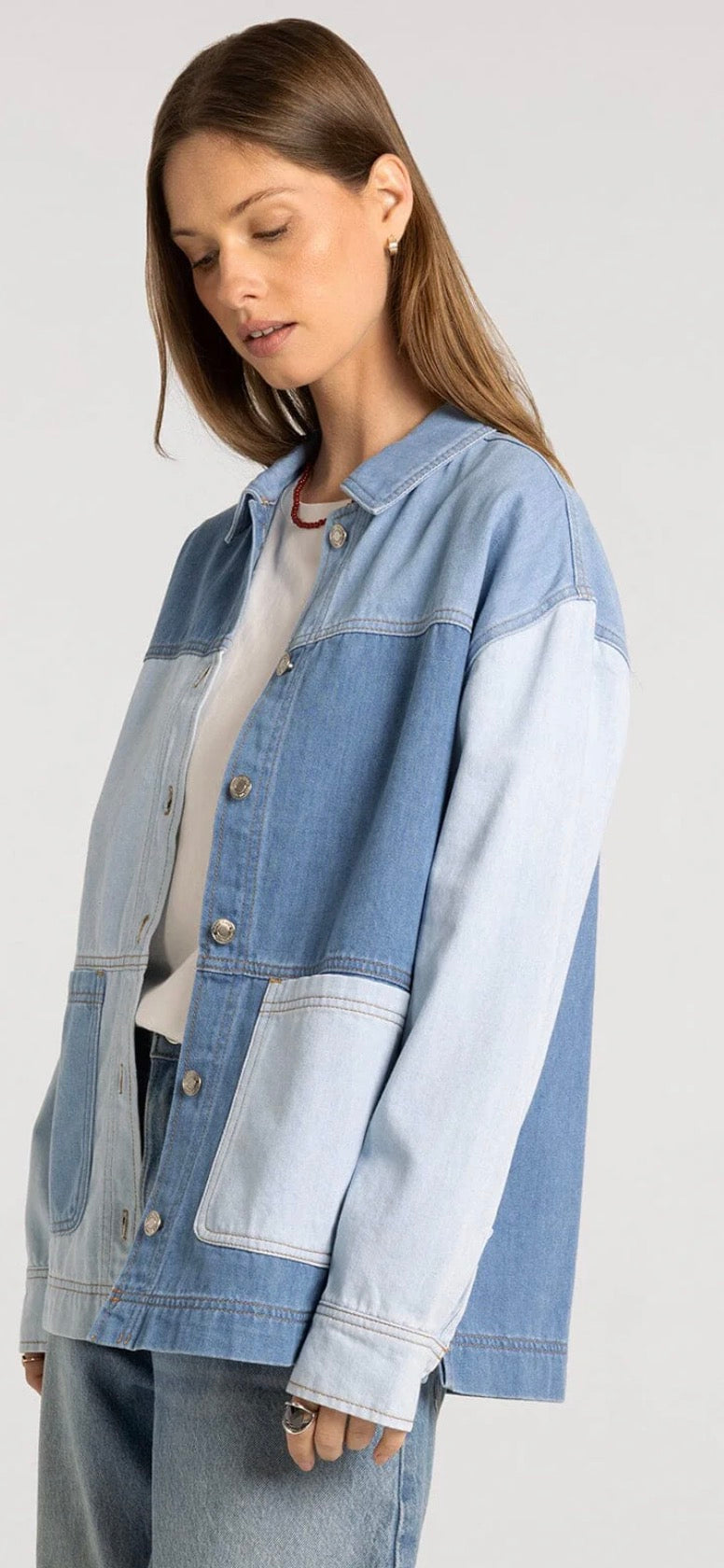 Cora Colorblock Denim Jacket