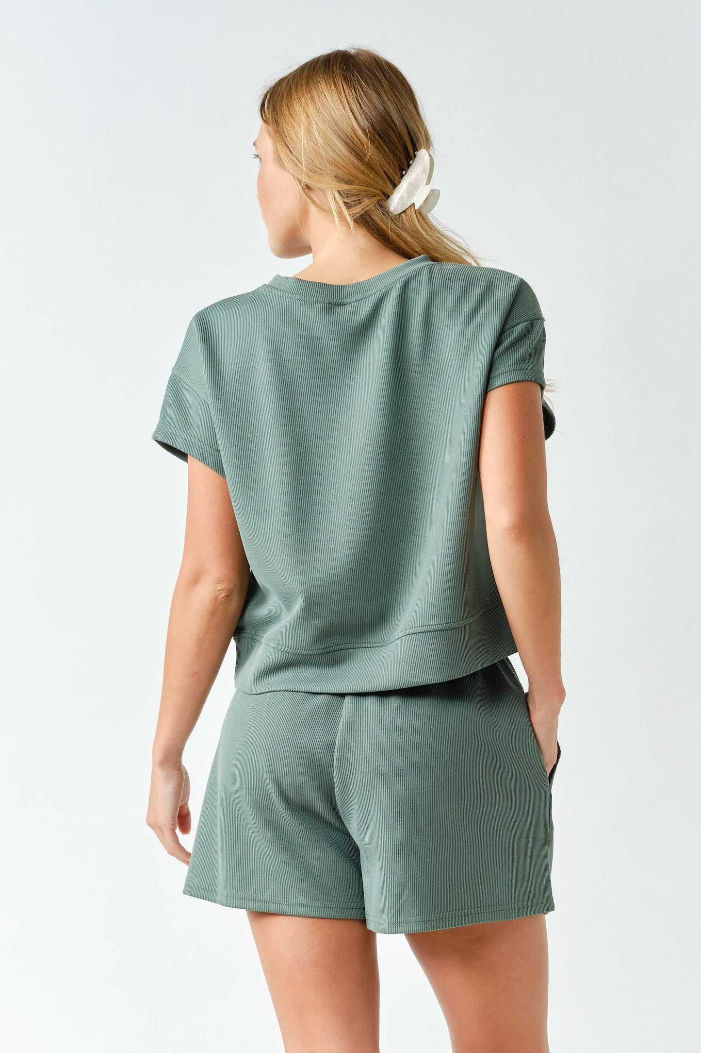 Luxe Ribbed Set: Eldergreen