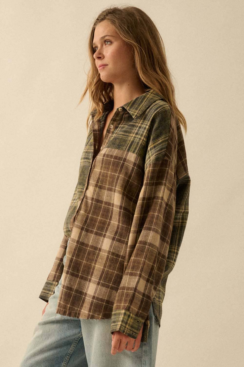 Midnight Plaid Button Up
