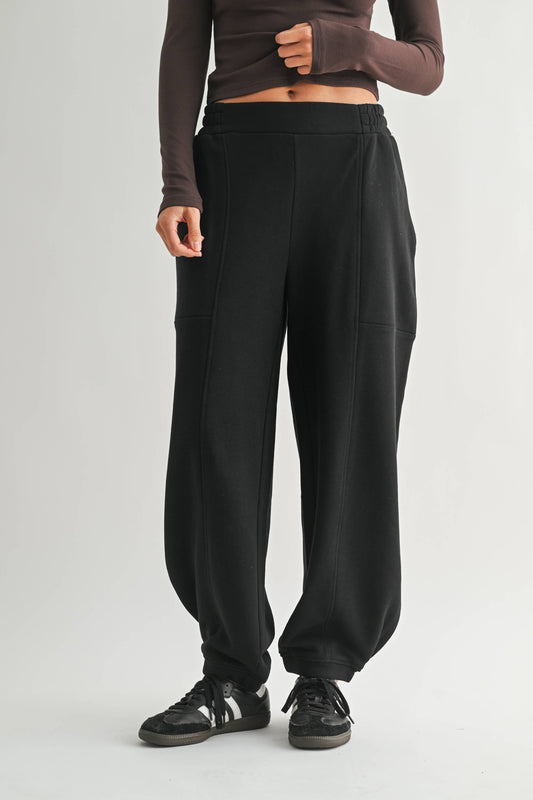 Dune Drift Lounge Jogger: Black