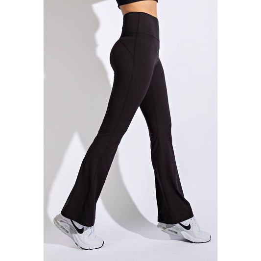 Lyla Butter Flare Yoga Pants: Black