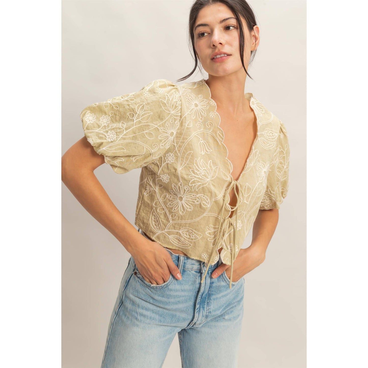 Elizabeth Embroidered Top