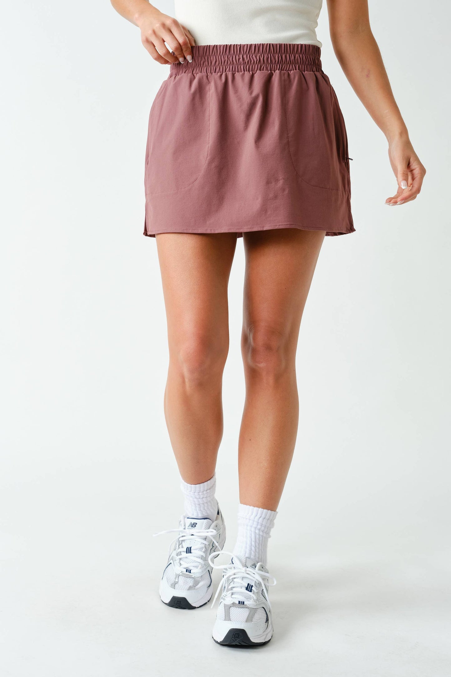 Scarlet Active Skirt: Rosewood