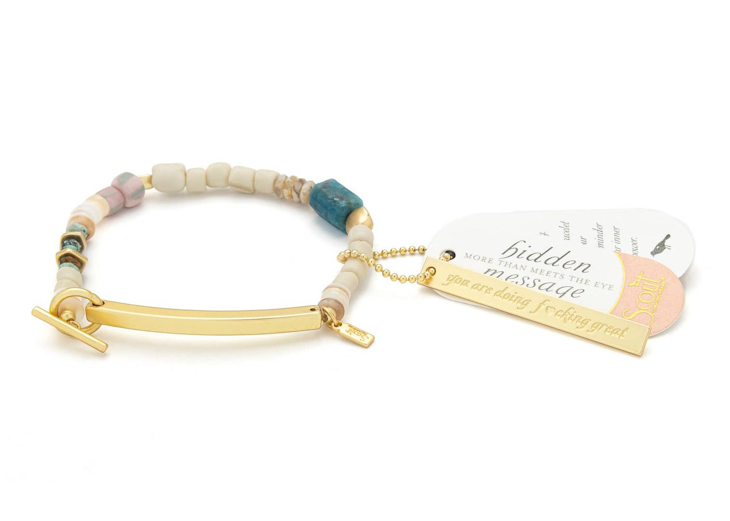 Hidden Message Bracelet - F♥cking Great