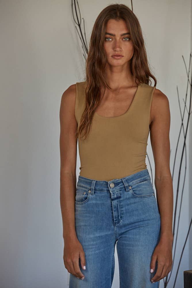 Lucy Seamless Top: Iced Coffee