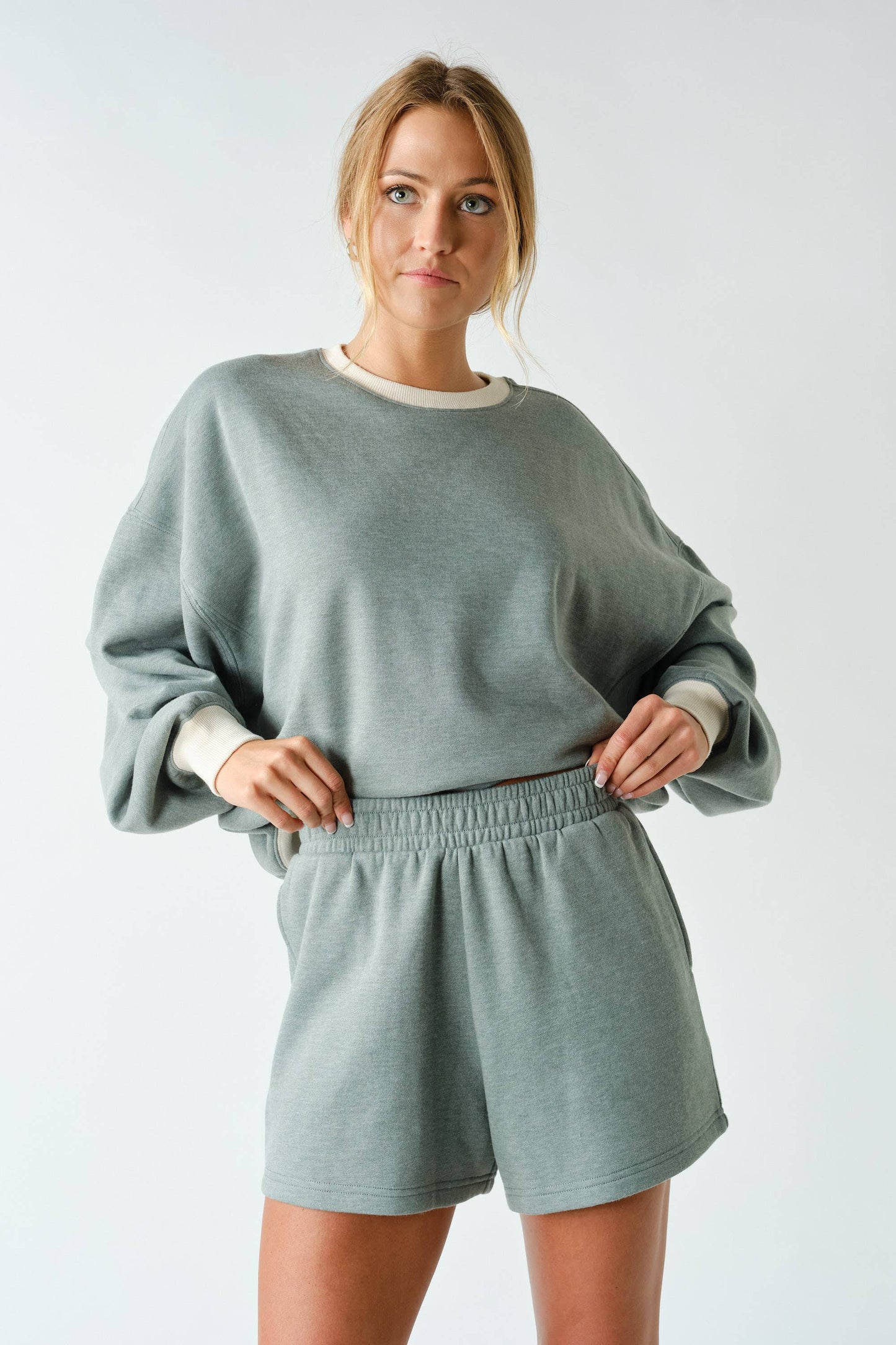 Seaside Crewneck Set: Green
