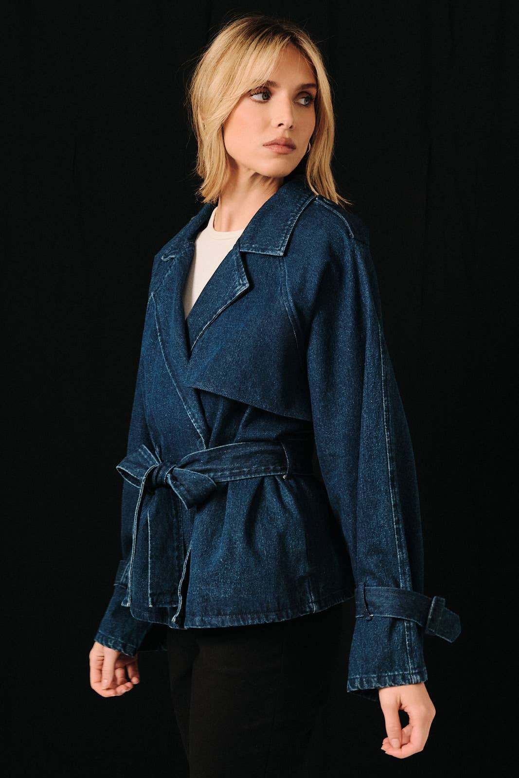 Callie Denim Trench