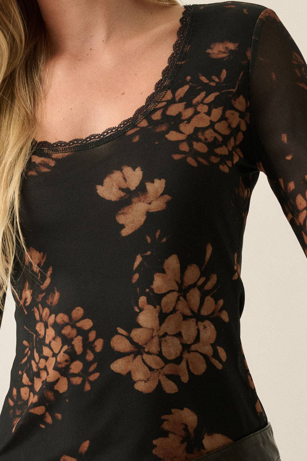 Paige Floral Mesh Top