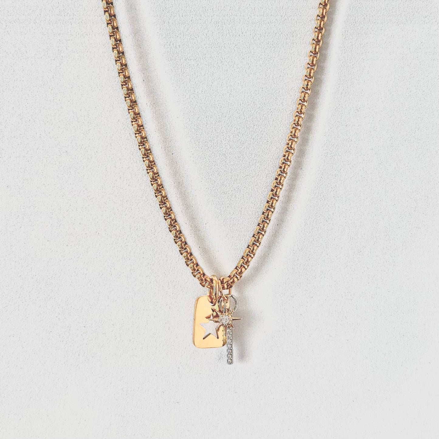 Star Tag Layering Necklace